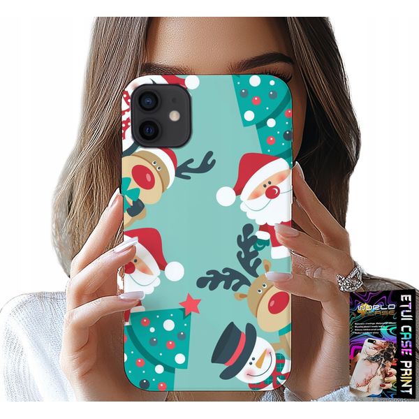 Custodia Per Iphone 13 Mini - Disegni Natalizi Renna, Renna, Pupazzo Di Neve-image