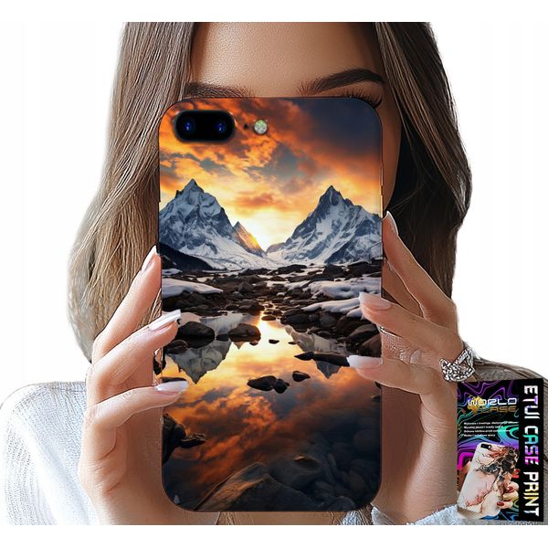 Custodia Per Iphone ( 7 Plus ) - Ruscello, Montagne, Cime, Everest + Film-image