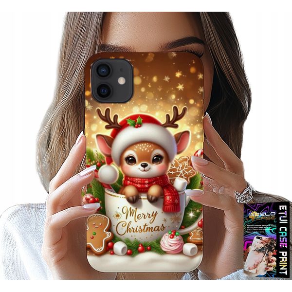 Custodia Per Iphone 12 - Dolce Renna Motivo Natalizio-image