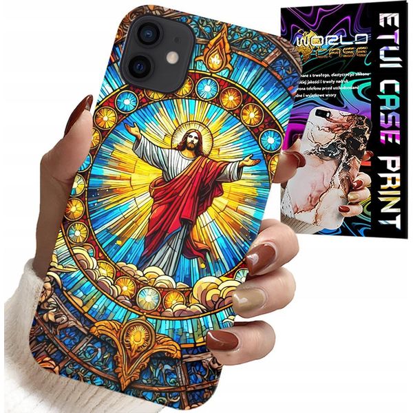 Custodia Per Iphone 12 - Gesù Cristianesimo Religione + Vetro-image