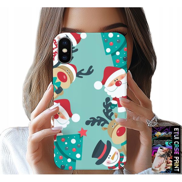 Custodia Per Iphone X / Xs - Disegni Natalizi Babbo Natale, Renna Pupazzo Di Neve-image