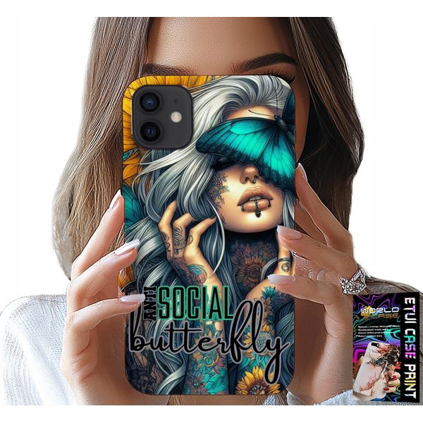 Custodia Per Iphone 13 Mini - Anti Social, Farfalla, Femminile-image
