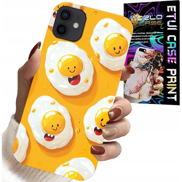 Custodia Per Iphone 12 - Custodia Per Uovo Dolce E Sorridente + Pellicola-image
