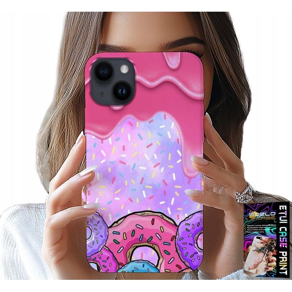 Custodia Per Iphone 14 - Ciambelle Dolci Con Glassa Sullo Sfondo + Vetro-image