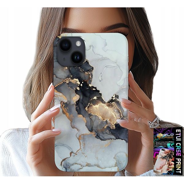 Custodia Per Iphone 14 - Elegante Marmo Alla Moda Motivi Femminili-image