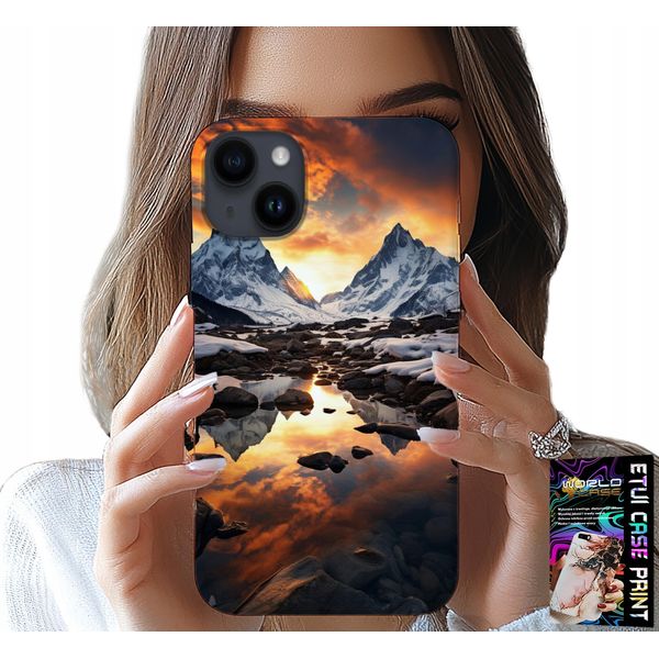Custodia Per Iphone 15 Plus - Ruscello, Montagne, Cime, Everest + Film-image