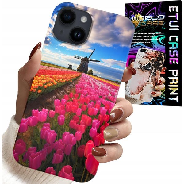 Custodia Per Iphone 14 - Campo Di Tulipani Colorati, Tulipano, Custodia-image