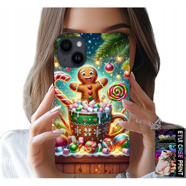 Custodia Per Iphone 14 - Disegni Natalizi Pan Di Zenzero + Vetro-image