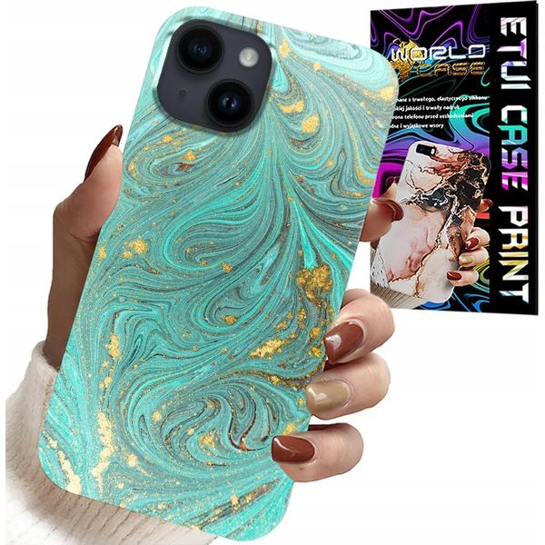 Custodia Per Iphone 15 - Motivi Marmorizzati + Vetro Temperato-image