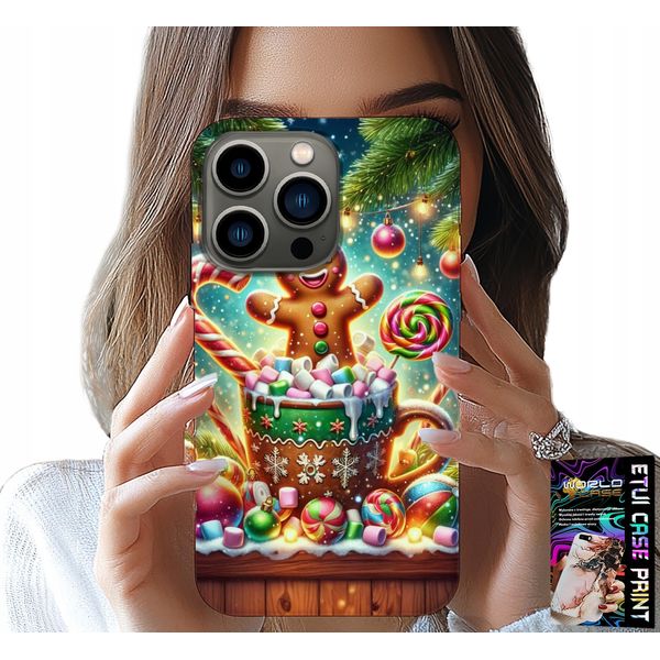 Custodia Per Iphone 14 Pro - Disegni Natalizi Pan Di Zenzero + Vetro-image