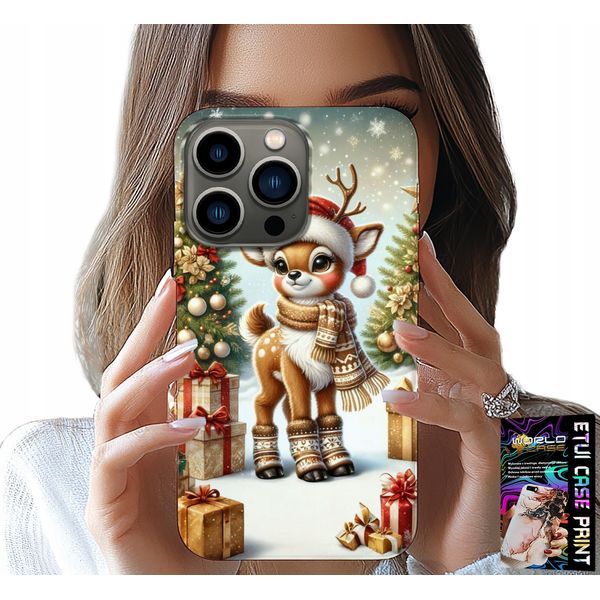 Custodia Per Iphone 16 Pro Max - Renna, Disegni Natalizi + Vetro-image