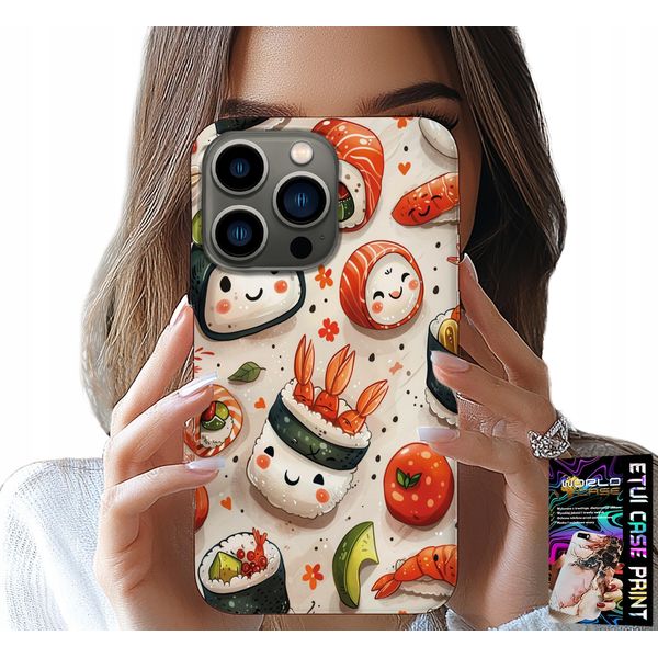 Custodia Per Iphone 14 Pro - Custodia Per Sushi Dolce E Sorridente-image