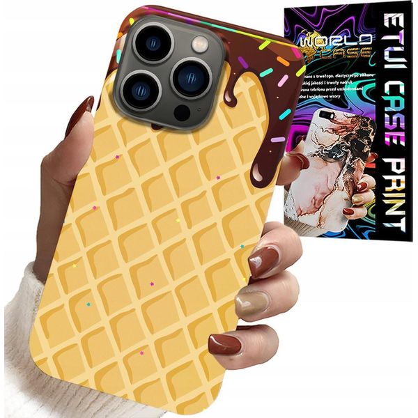 Custodia Per Iphone 16 Pro Max - Con Motivo Di Wafer Ricoperto Di Cioccolato-image
