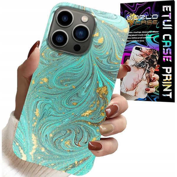 Custodia Per Iphone 15 Pro - Motivi Marmorizzati + Vetro Temperato-image