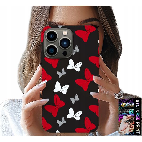 Custodia Per Iphone 15 Pro - Fiocchi Di Topo Rossi E Bianchi, Disegni-image