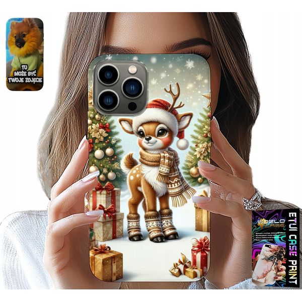 Custodia Per Iphone 13 Pro - Renna, Disegni Natalizi + Vetro-image