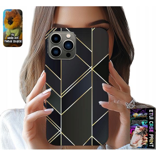 Custodia Per Iphone 13 Pro - Cornici Dorate, Design Elegante + Vetro-image