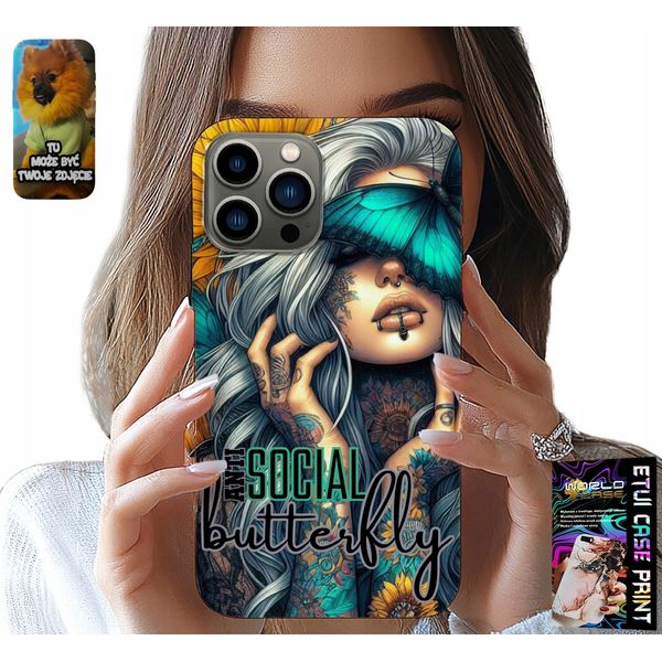 Custodia Per Iphone 13 Pro - Anti Social, Farfalla, Femminile-image