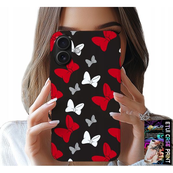 Custodia Per Iphone 16 - Fiocchi Di Topo Rossi E Bianchi, Design-image