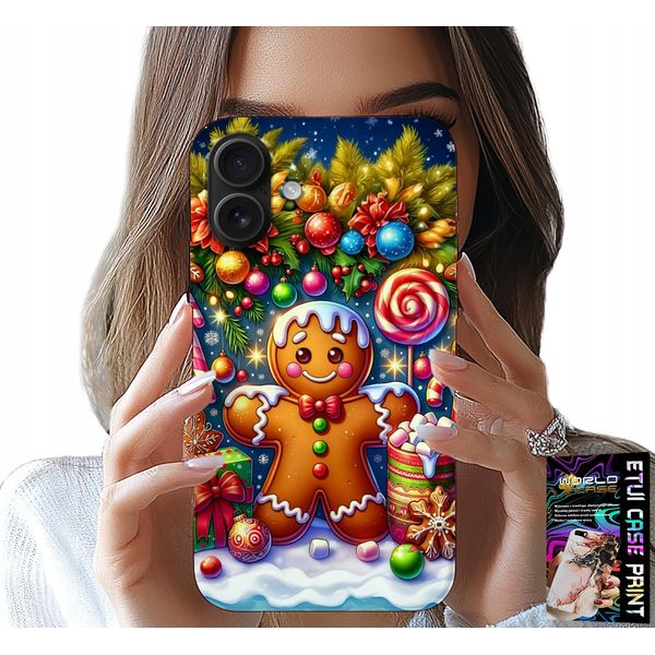 Custodia Per Iphone 16 - Pan Di Zenzero, Disegni Di Caramelle + Vetro-image
