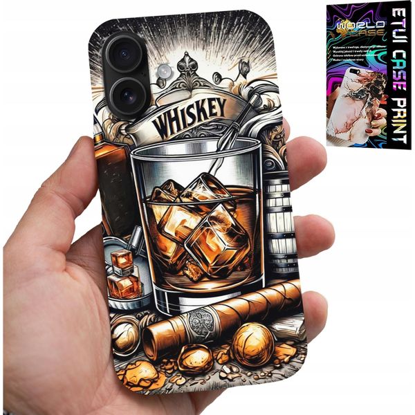 Custodia Per Iphone 16 Plus - Retro Sigaro Whisky Da Uomo-image