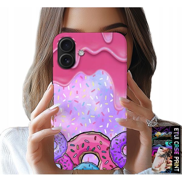 Custodia Per Iphone 16 - Ciambelle Dolci Con Glassa Sullo Sfondo + Vetro-image