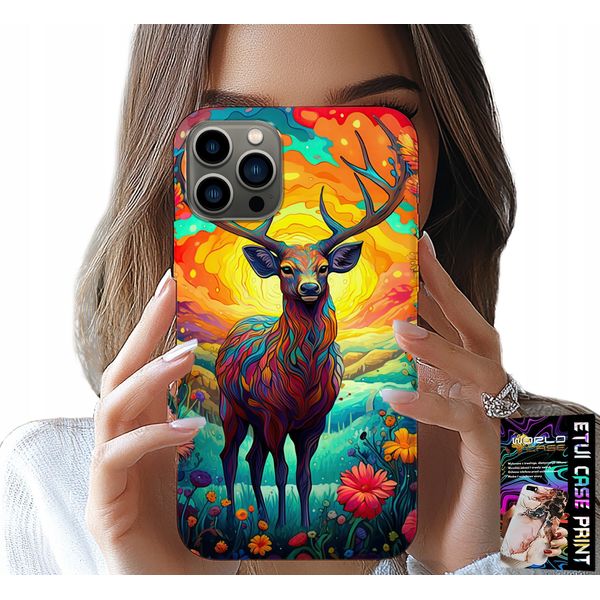 Custodia Per Iphone 11 Pro Max - Disegni Colorati Cervi Alci Animali Della Foresta-image