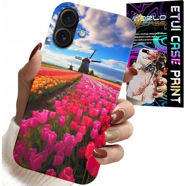 Custodia Per Iphone 16 - Campo Di Tulipani Colorati, Tulipano, Custodia-image