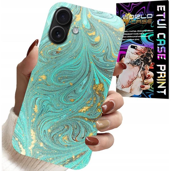 Custodia Per Iphone 16 - Motivi Marmorizzati + Vetro Temperato-image