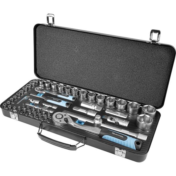 Quantool Q25010 Set Di Chiavi E Bit Quantool, Valigetta Da 56 Pezzi-image