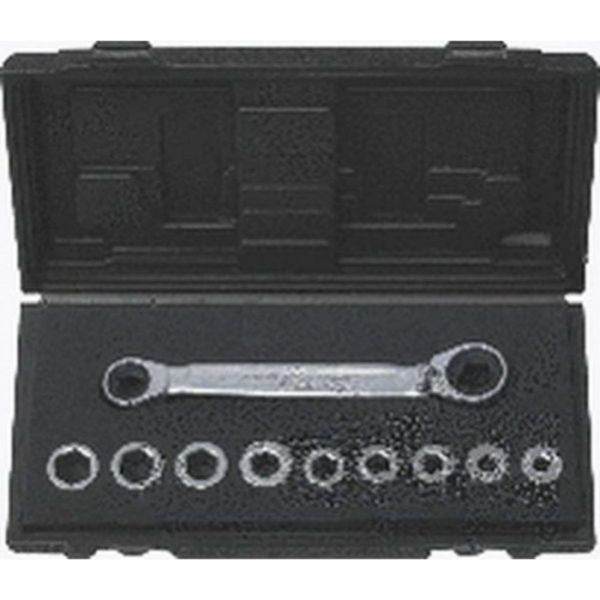Ks Tools Gearplus Set Di Chiavi Ad Anello Reversibili A Doppio Cricchetto 10 Pz.-image