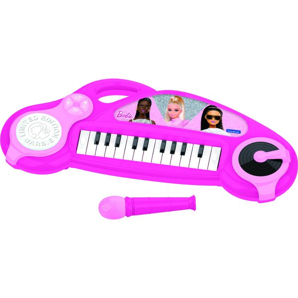 Barbie Divertente Tastiera Elettronica Per Pianoforte Con Luci E Microfono - 24 Tasti-image