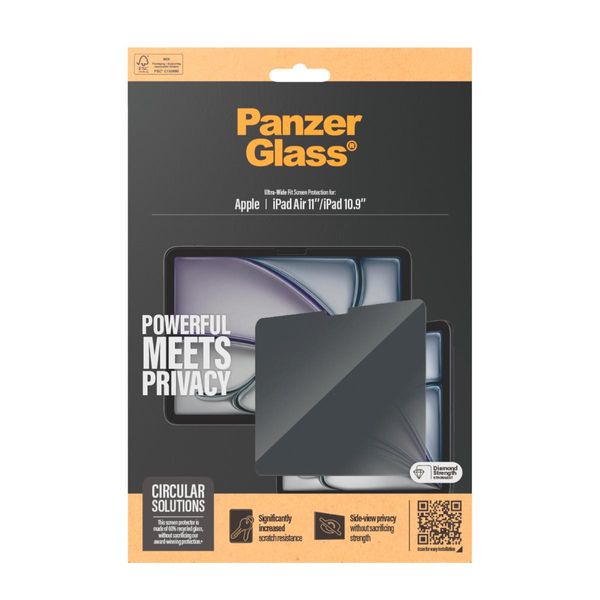 Panzerglass ® Privacy Screen Protector Ipad Air 11'' (2025-2024) | Ipad 10.9'' (2022)| Ultra-Wide Fit-image