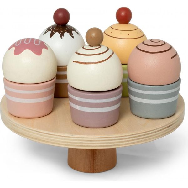 Vassoio In Legno Per Cupcake By Astrup - Cupcake Su Alzata Per Torta-image