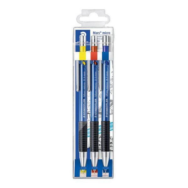 Staedtler® 775 Sc WP3 Matita Meccanica Mars® Micro - 0,3 Mm, 0,5 Mm, 0,7 Mm, B, Astuccio 3 Pezzi-image
