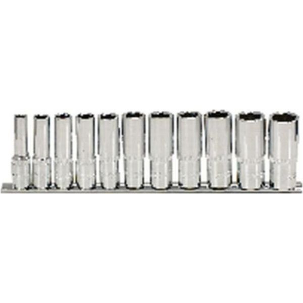 Ks Tools 3/8" Chromeplus Set Di Bussole Esagonali Lunghe 11 Pezzi 8-19 Mm - 918.0611"-image