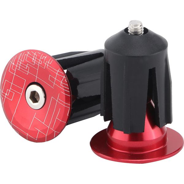 2Pcs Bicycle Bar End Plugs Bike Handlebar Caps For Road Mountain Bikered-image