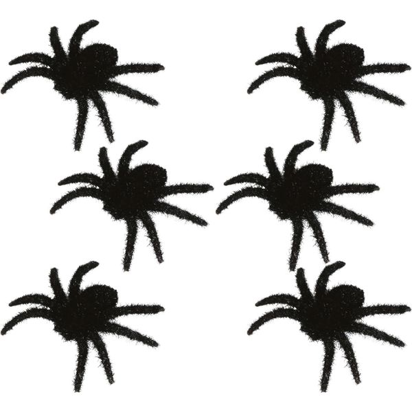 Set Di Decorazioni Di Halloween Ragni Neri Pelosi, Inquietantemente Realistici, Decorazione Per Feste Spaventose Animali Ragno Per Un Divertimento Spaventoso, Colore: Nero-image