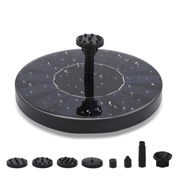 Fiqops Fontana Pompe Giardino Pompa Solare Pompa Stagno Pompa Acqua Terrazza Galleggiante 1.5W Serbatoio Pesce Pompa Stagno-image