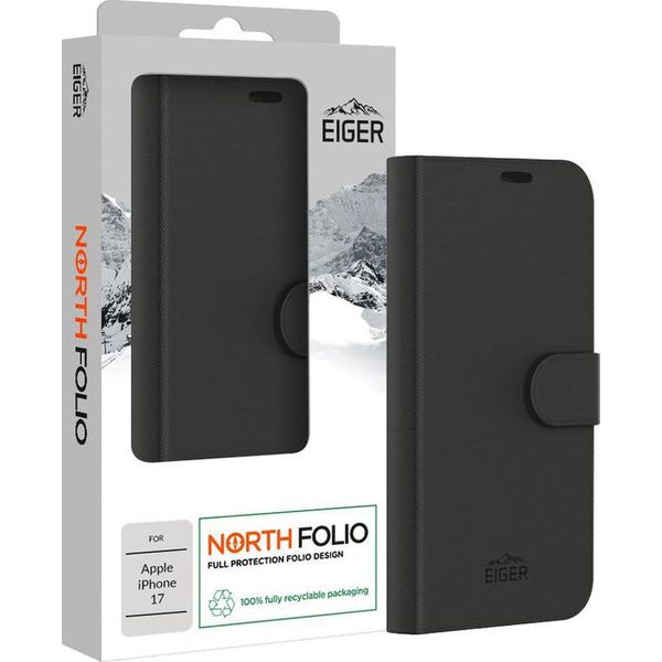 Eiger Etui Folio Stand Magnetico Nero Rinforzato Per Apple Iphone 17 - Eiger-image