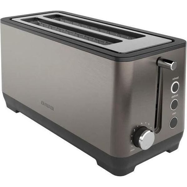 Tostapane Aiwa ABT-1600, 2 Fette, 1600 W, 7 Livelli Di Doratura, Scongelamento E Riscaldamento-image