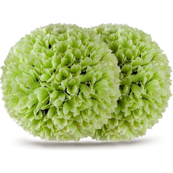 Set Di 2 Palline Di Bosso, Palline Decorative Resistenti Ai Raggi Uv, Pianta Artificiale Topiaria, Pianta Decorativa, Diametro 28 Cm, Verde-image