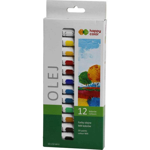 Colori Ad Olio 12 Colori 12Ml Happy Color-image