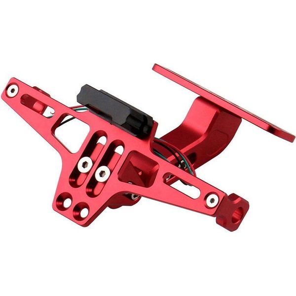 Universale Cnc Moto Angolo Regolabile In Alluminio Targa Numero Supporto Telaio Blu-image
