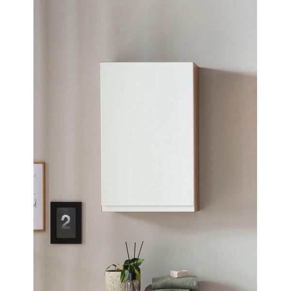 HäNgeschrank Welltime "SöLden", Weiß (Matt Weiß), B:40Cm H:64Cm T:20Cm, Mdf, SchräNke, HäNgeschrank-image