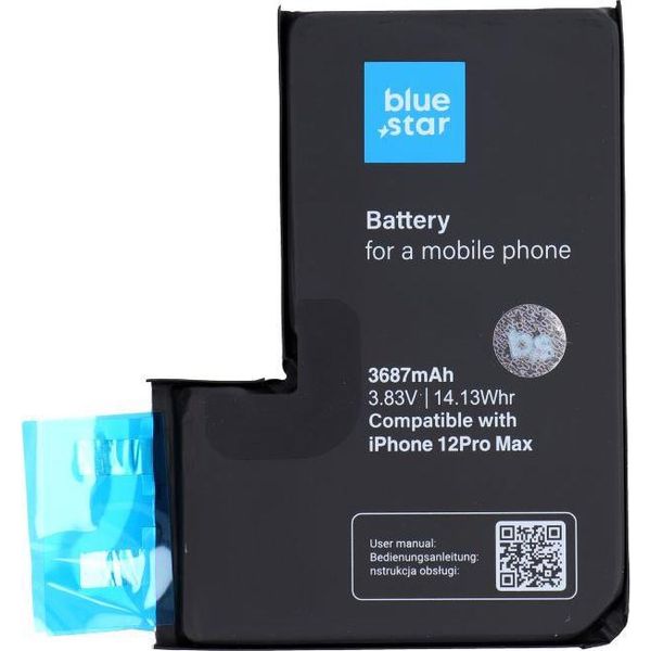 Batteria Senza Bms Per Iphone 12 Pro Max 3687 Mah Blue Star Hq-image