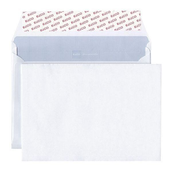 Elco 48583 Busta Documento - B5, Bianco, 120 G/M², Adesivo Sensibile Alla Pressione, Soffietto Da 20 Mm-image
