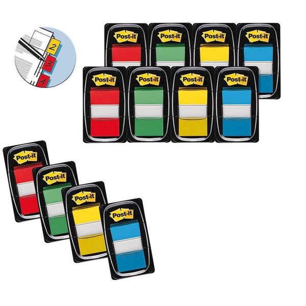 Post-It 680-P12 Indice Per Pennarelli Adesivi, 25,4 X 43,2 Mm, Confezione Risparmio-image