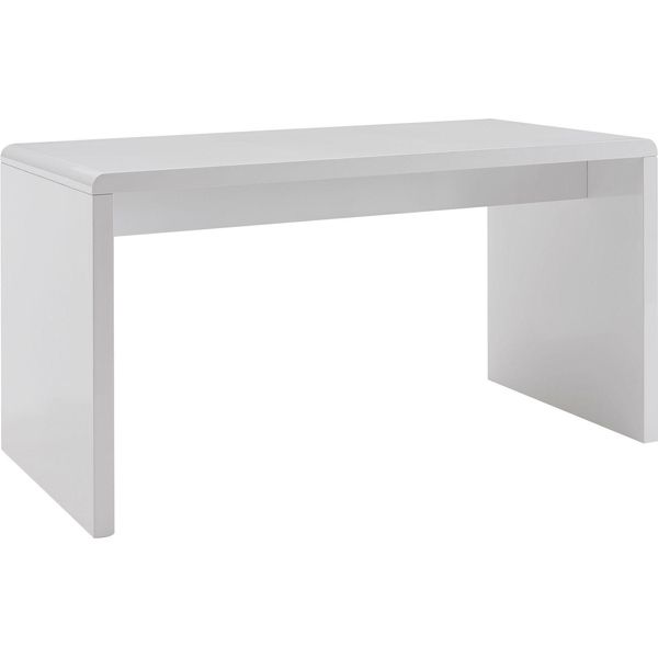 Schreibtisch Salesfever "Malmö Arbeitsplatz Deluxe: Der Schreibtisch", Weiß (Weiß, Weiß, Weiß), B:160Cm H:75Cm T:70Cm, Tische, Schreibtisch, Weiß Hochglanz Lackiert-image