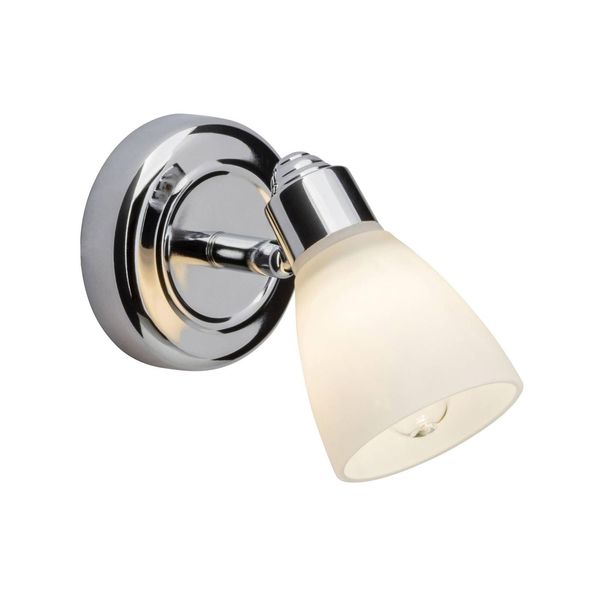 Brilliant Lampe Kensington Wandspot Chrom/Weiß 1X QT14, G9, 28W, Geeignet FüR Stiftsockellampen (Nicht Enthalten) Ip-Schutzart: 44 - SpritzwassergeschüTzt-image